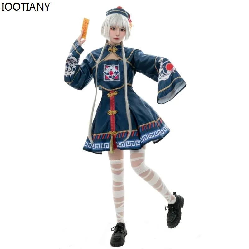 New Halloween Little Zombie Cosplay Costume Chinese Style Lolita Retro Horror Zombie Dresses Carnival Anime Party Stage Dress Up