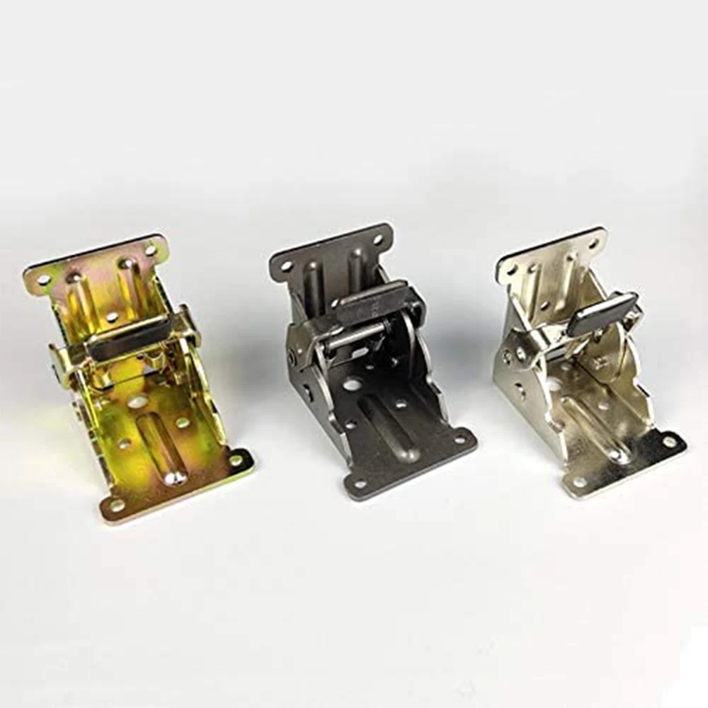 1Pcs Foldable Bracket Folding Locking Hinge Lock Extension Support Bracket Self-Lock Hinge with Screws for Table Bed Leg Feet