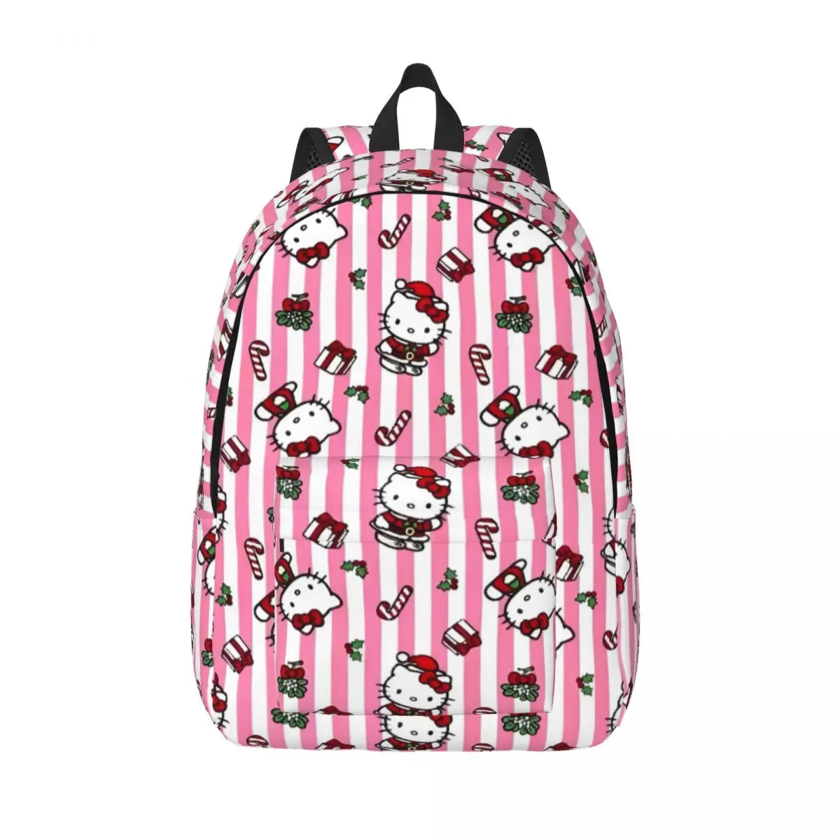 

Рюкзак Santa Hello Kitty для мужчин и женщин, модный студенческий рабочий рюкзак, прочный холщовый рюкзак для колледжа