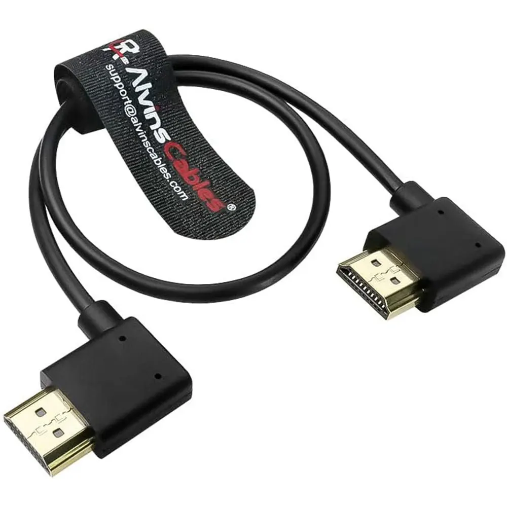

Alvin's Cables Z Cam E2 L Shape 4K 60P HDMI Cable for Atomos Shinobi Ninja V Monitor and Portkeys BM5 Right Angle to Right Angle