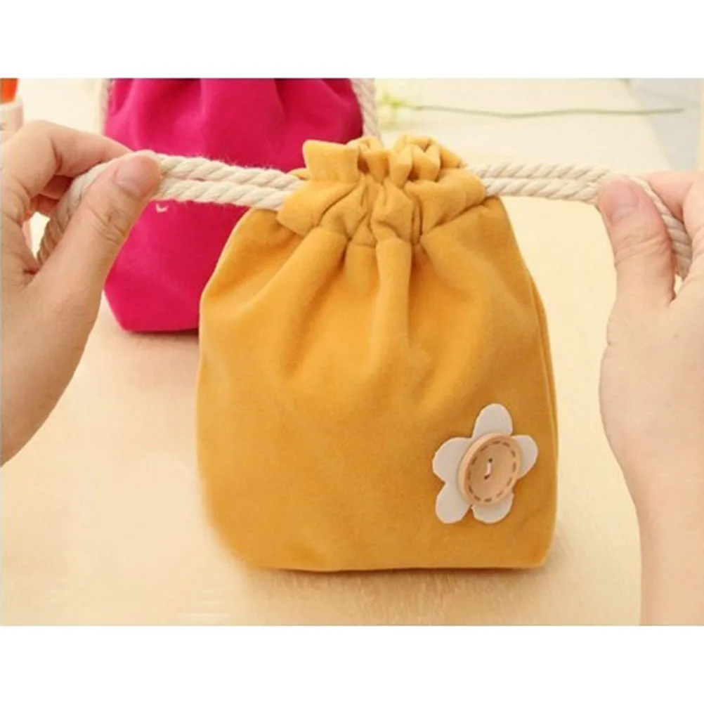 

5pcs Drawstring Bags Premium Durable Soft Lightweight Foldable Party Favors Gift Storage Makeup Travel Accessories Reusable