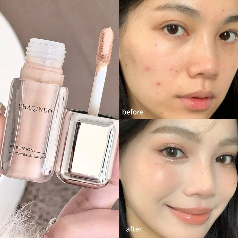 SHAQINUO 3-kolorowy korektor w płynie Korektor do trądziku Plamy Ciemne koła pod oczami Łza Długotrwały podkład nieusuwalny