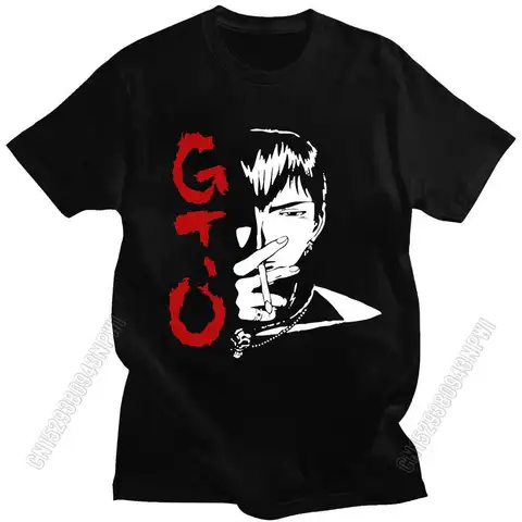 Camiseta Harajuku divertida de Anime gran maestro Onizuka para hombre, Camiseta de Manga Gto, Camiseta de algodón con cuello redondo, camiseta japonesa Eikichi