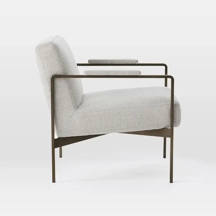 Nordic Single Sofa Chair Lazy Sofa Italian Light Luxury Wrought Iron Leisure Simple Small Apartment Living Room Tiger