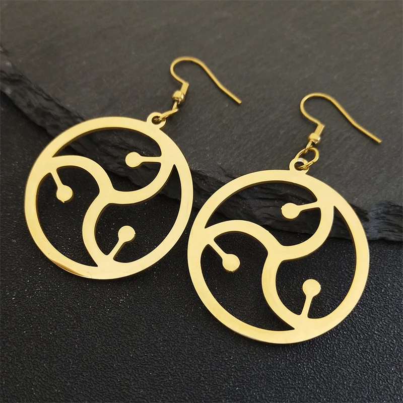 Hip Hop Bdsm Symbol Stainless Steel Earrings For Women Men Gold Color Fifty Shades Of Grey Logo Earring Party Jewelry Gift