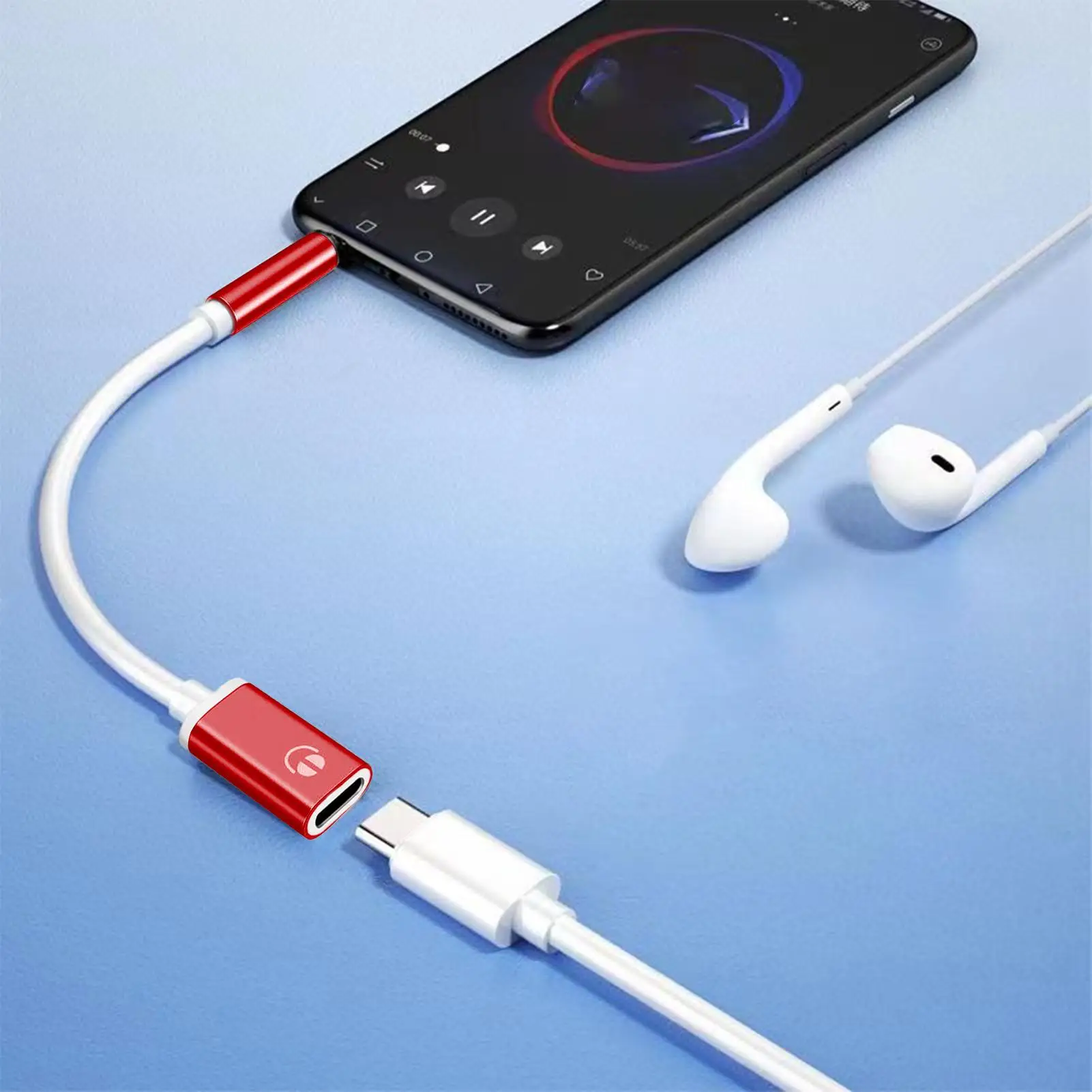 Type C To 3.5mm Headphone Car Stereo Cord User-Friendly Answering Calls Headphone Aux Cable Converter for Watching Multimedia