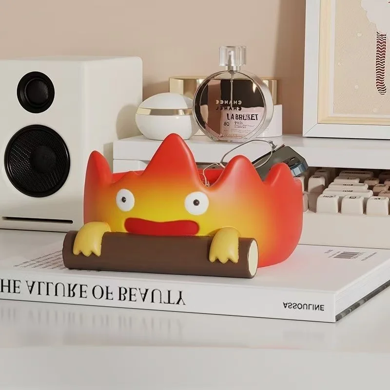 Bandeja de resina para persona de fuego de dibujos animados Casifa, llavero creativo de Anime, almacenamiento, decoración interior y exterior, perfecto para Navidad, regalo de Halloween