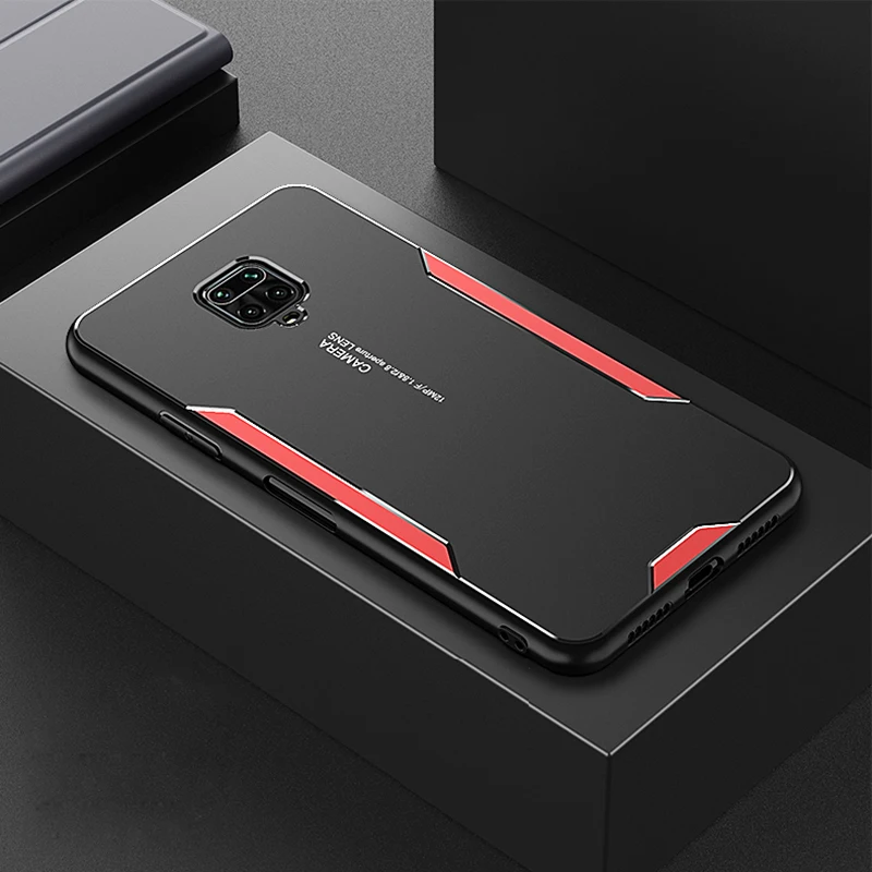 Phone Case for Xiaomi Redmi Note 9 Pro Case Cover Metal Panel TPU Silicone Frame Case for Xiaomi Redmi 9 Note 9s 9 8 Pro Max 9A