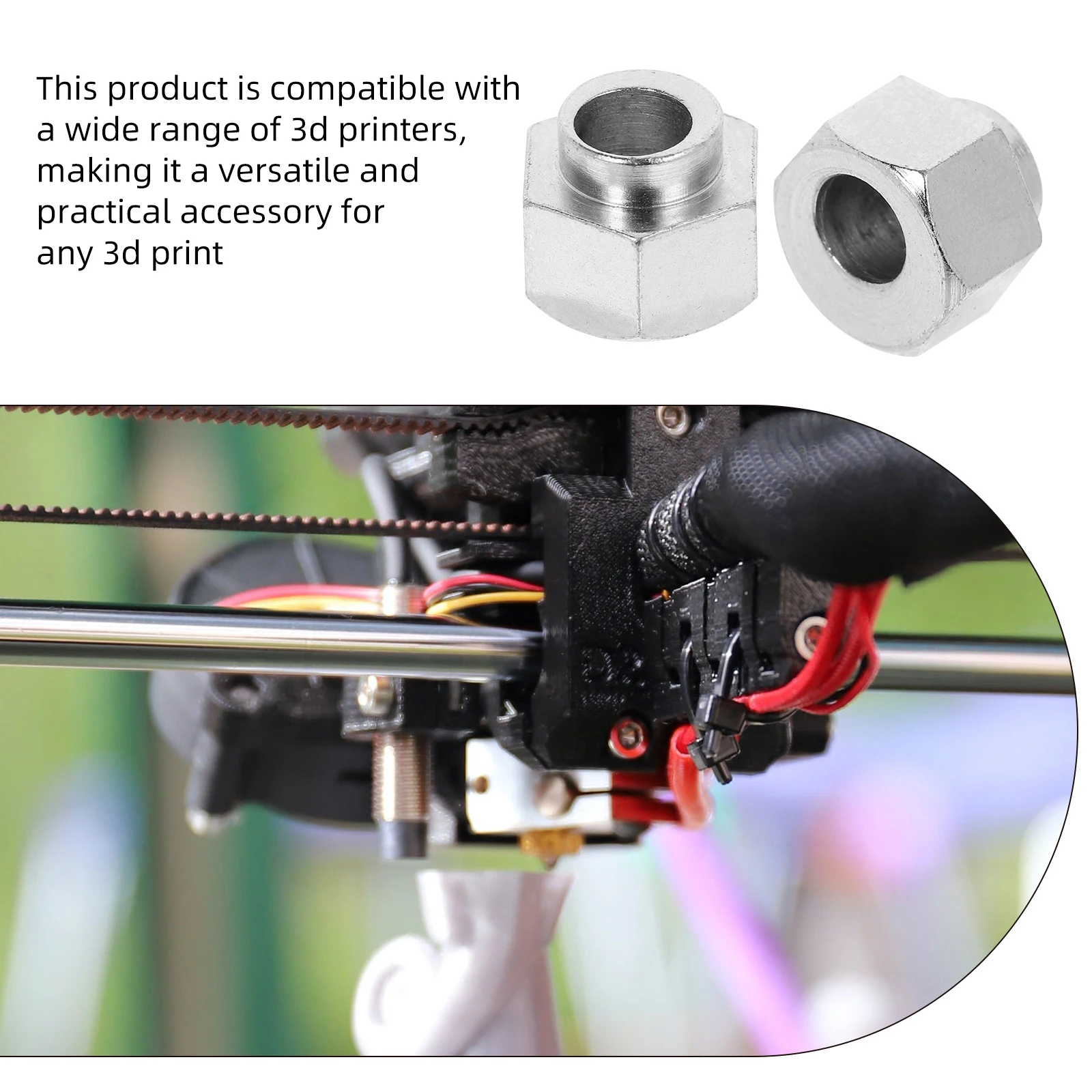

10 шт. шестиугольные эксцентриковые компрессионные гайки из углеродистой стали, никелированные, устойчивые к ржавчине, аксессуары для выравнивания 3D-принтера