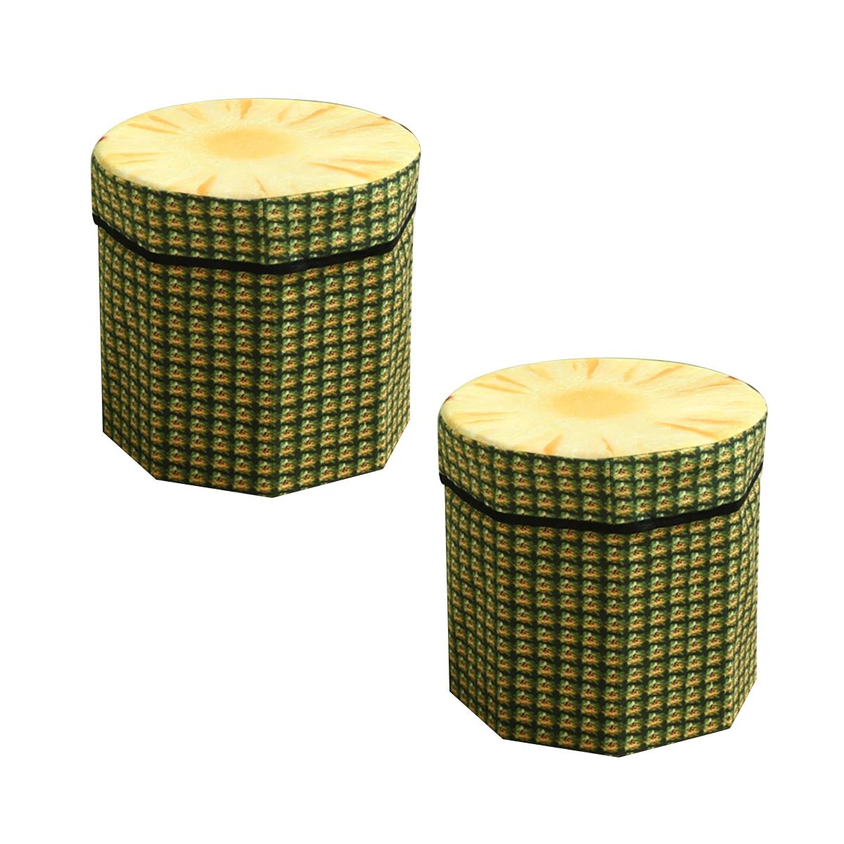 

Creative Small Pineapple Shaped Fruit Storage Box Folding Stool Footstool For Home Bedroom Room Strong Capacity