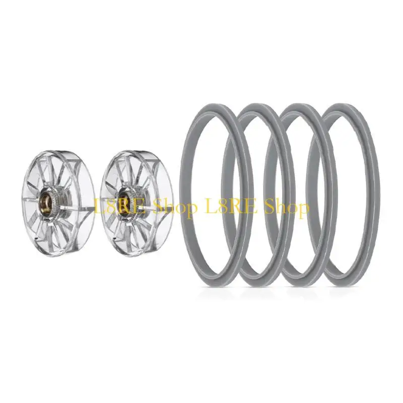 L8RE Set of 6 Silicone Seals and Clear Wheel Accessories Juicing Machine Seal