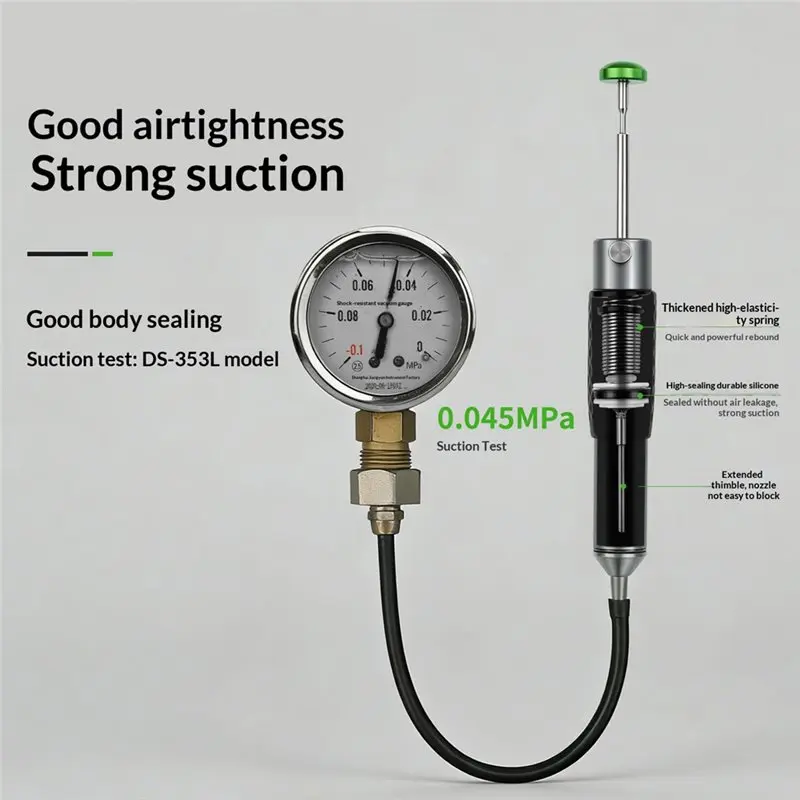 SHGO-For Vacuum Removal Soldering Sucker Pen Aluminum Desoldering Pump Powerful Suction Tin For Welding Repair Tool