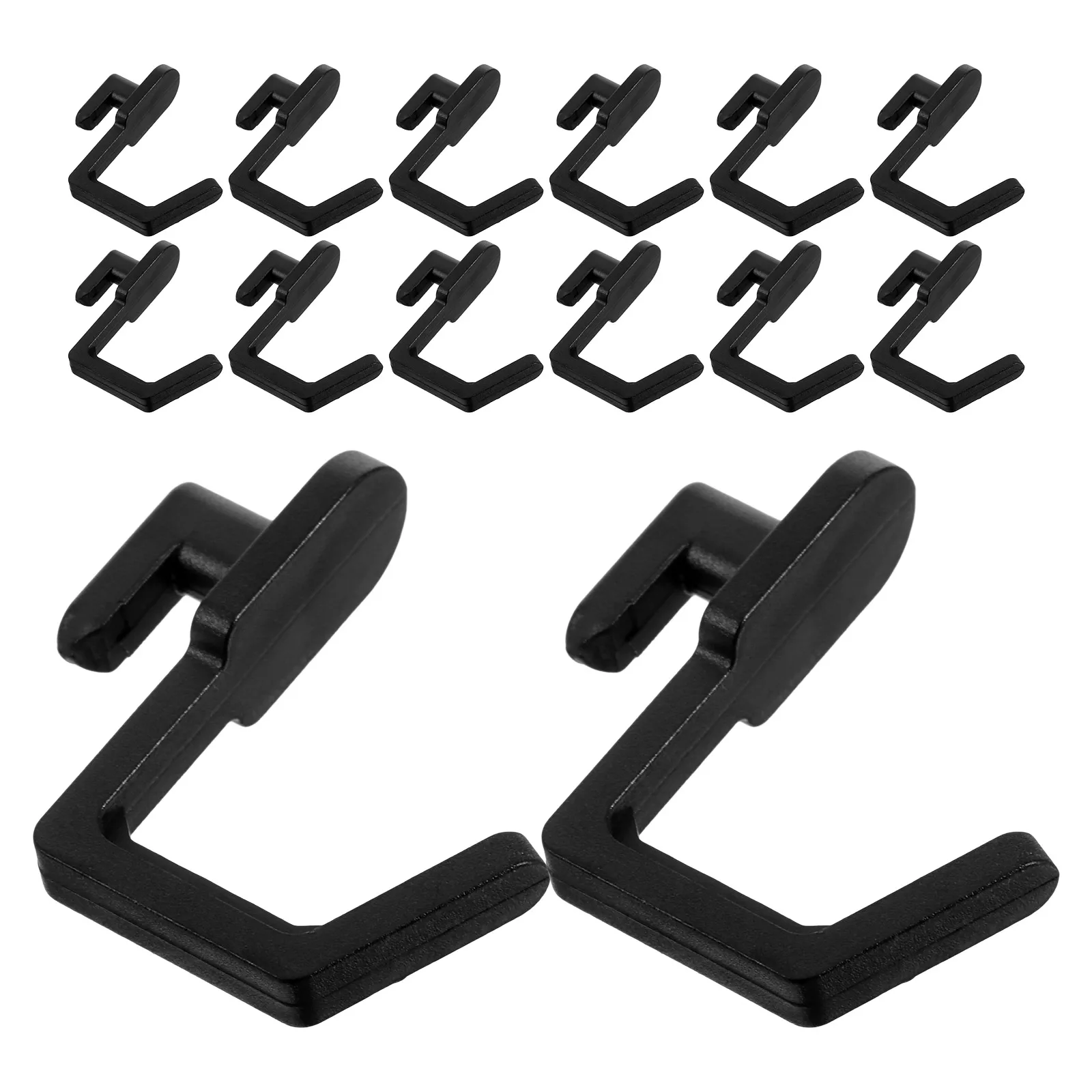 

30pcs Pegboard Hooks Heavy Duty Plastic Garage Tool Hangers Rack Shelving Wall Mount Storage Organizer Black 30 Pieces