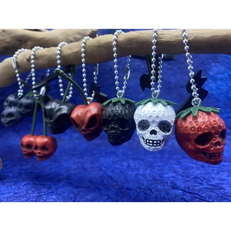 

Tarlin Original Gashapon Cute Fruit Skull Strawberry Cherry Bag Keychain Kawaii Anime Figure Gachapon Capsule Toys Gift