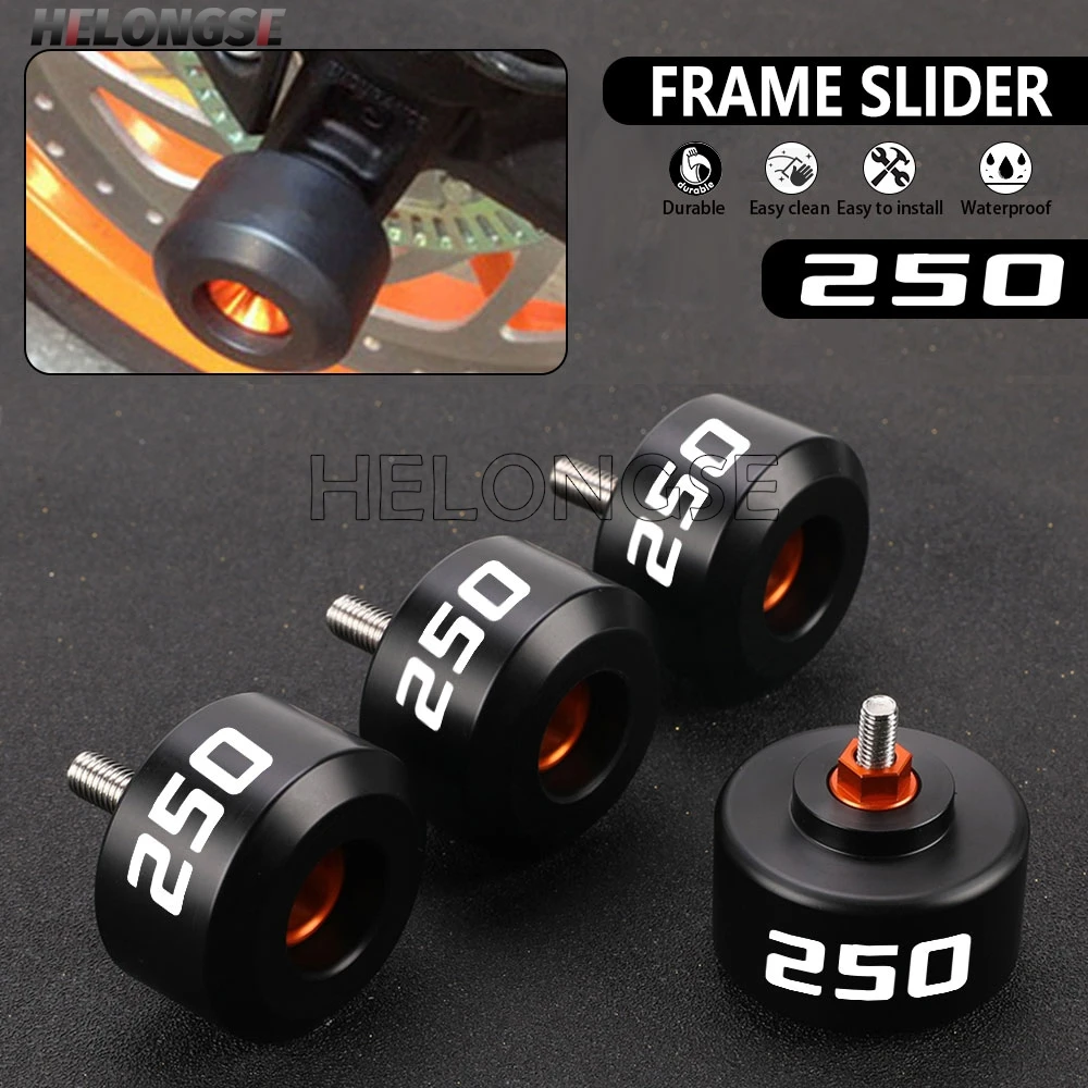 

For KTM DUKE 250 2016 2017 2018 - 2021 2022 2023 2024 RC250 2025 Motorcycle Front Rear Fork Wheel Frame Slider Crash Protector