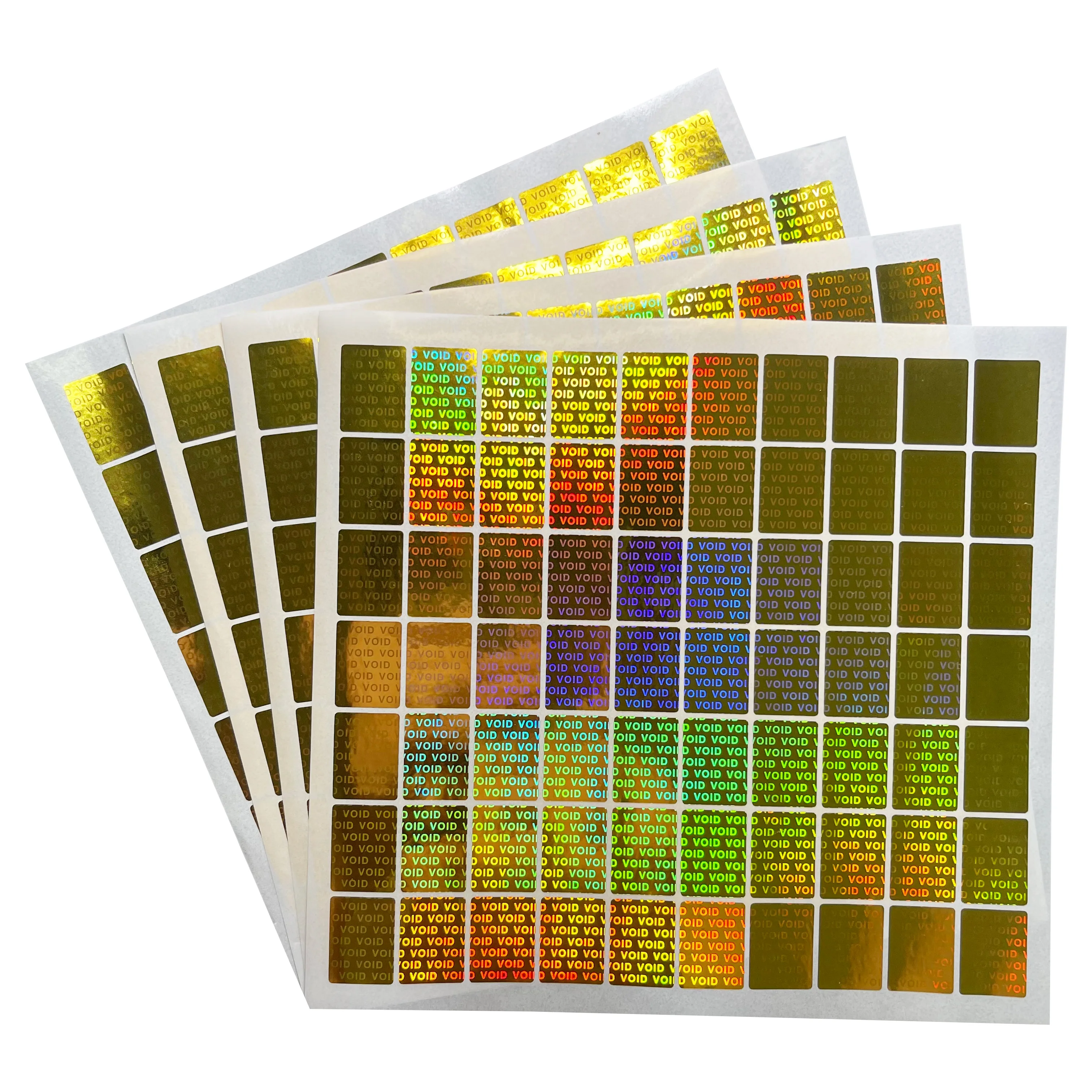 New 100pcs Gold VOID Holographic Tamper proof Sticker warranty invalid Laser label Safe Seal 20X15mm self-adhesive label