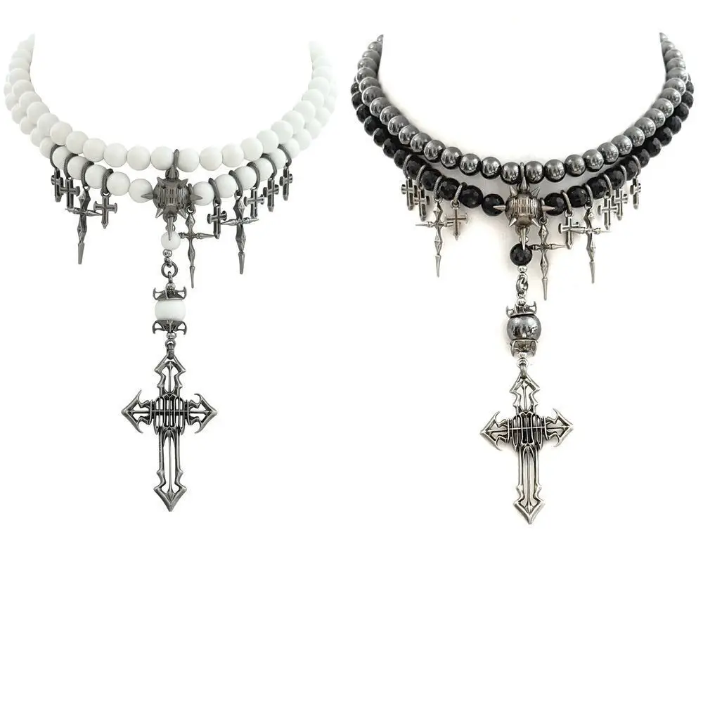 Different beads series multi-layer stitching necklace