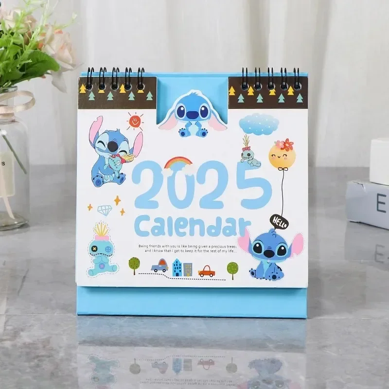 2025 Stitch Disney Desk Calendar Stand Calendar Daily Weekly Scheduler Planner Agenda Organizer School Office Supplies Kids Gift