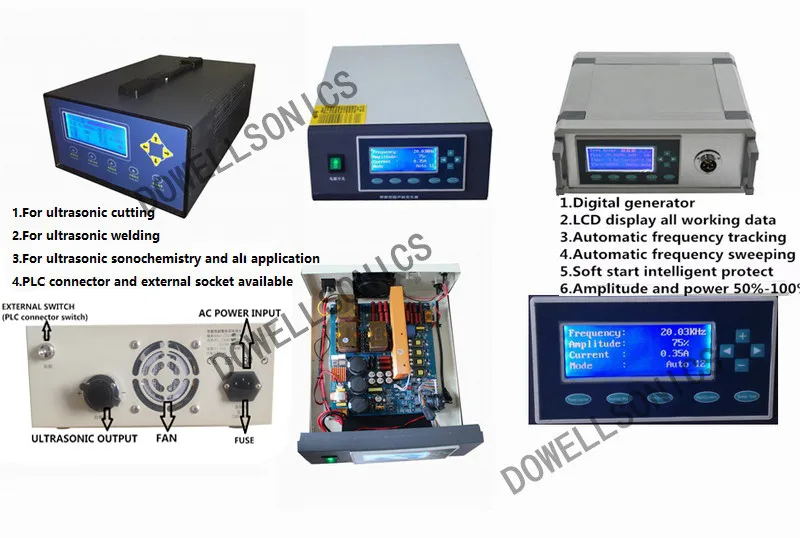 DW-CFH20-1000 Handheld 1000Watt Ultrasound Bread Cutting Machine Slicer for Nuts Flour Milk Wheat Vegetables Bakery PLC Included
