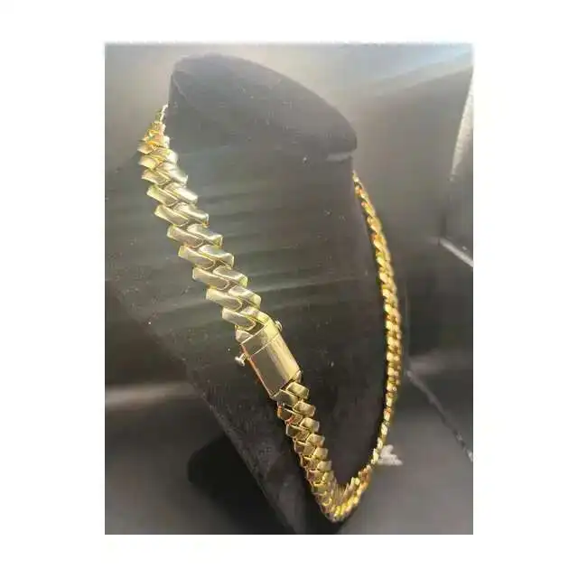 

Cuban Link Chain-18mm-prong Cuban-18k Gold Plated Necklace -unique Clasp-handmade Jewelry Cuban Link-heavy-solid Stainless Steel