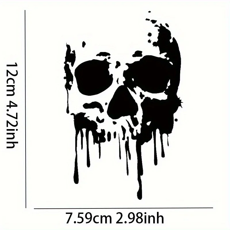 Skull Drip Paint PVC Vinyl Stickers Decals High Quality for Car Moto Helmet Laptop Universal Decor Accessories