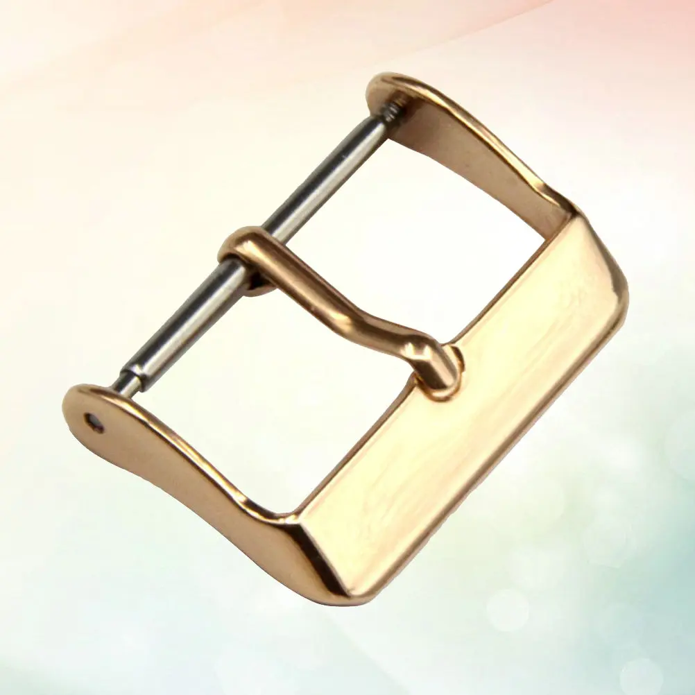 1Pcs Watch Band Clasp Stainless Steel Durable Buckle 18mm Golden Practical for Silicone Electronic Watchbands