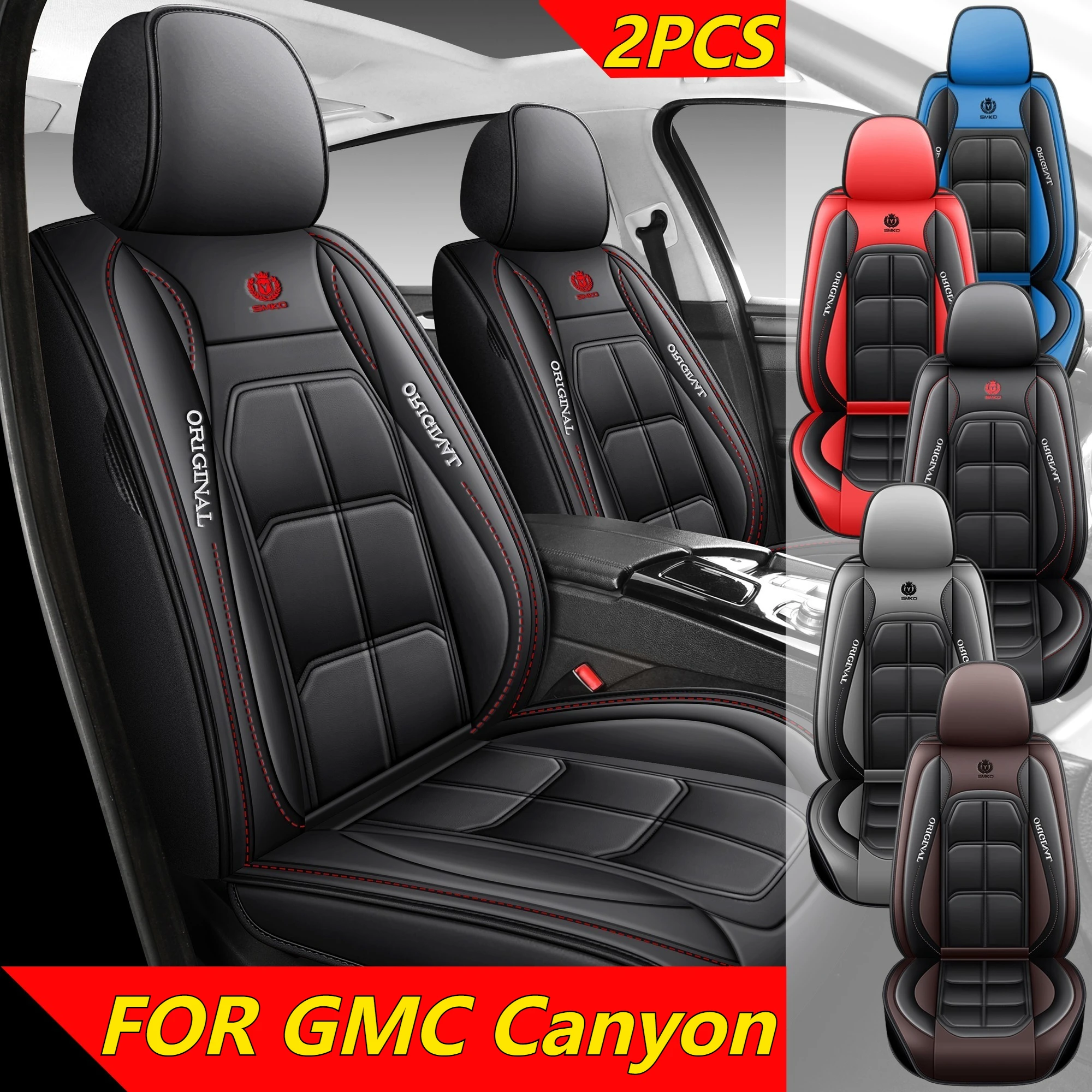 

FOR GMC Canyon Car seat cover Faux leather comfortable waist-fixed high-end full-wrapped muscle seat cover