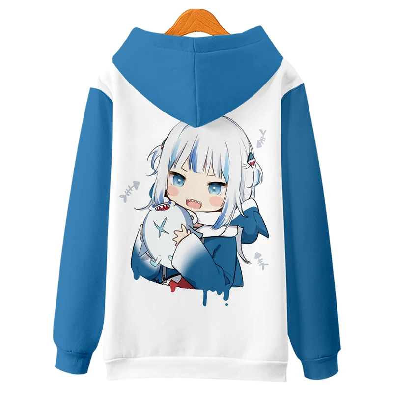 Shark Niang Gawr Gura Karvogula Hoodie Hololive Peripheral Anime Coat Vtuber Clothing Trend