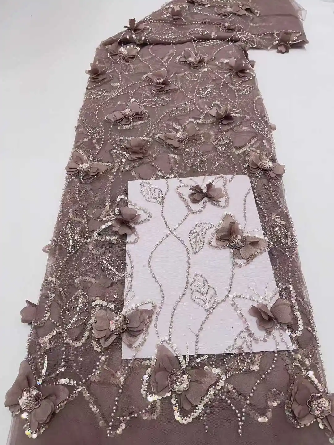 2025 تصميم جديد ثلاثية الأبعاد الزهور زين لفساتين الزفاف قماش دانتيل فرنسي جودة عالية التطريز الدانتيل الأفريقي تول أقمشة الدانتيل