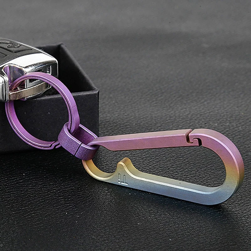 Сверхлегкий карабин RISE из авиационного титана, брелок, креативный подарок с кольцом для ключей из титана 26 мм