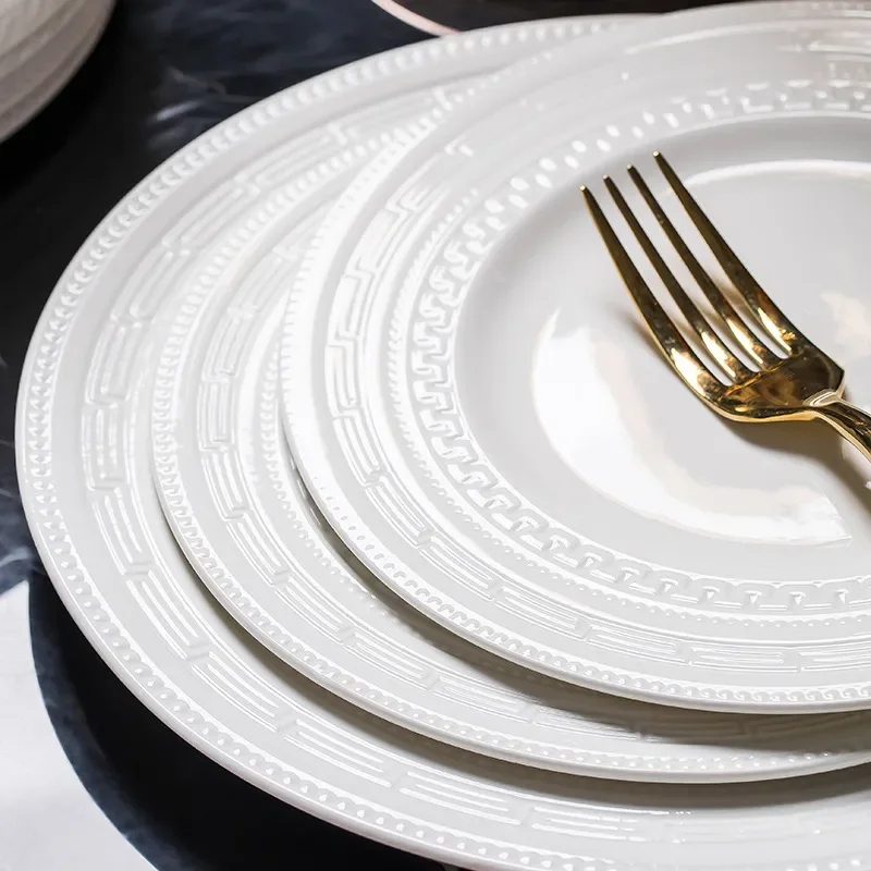 for Taipei National Palace Underglaze Color Jingdezhen Ceramic Tableware Set Bowl Set Household High Value Dishes and Bowls