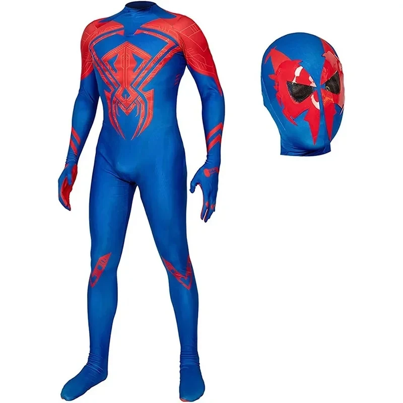 Spiderman Costume Superhero Spider Man 2099 Miguel O'Hara Cosplay Costume Bodysuit Jumpsuit Halloween Party for Kids Adult