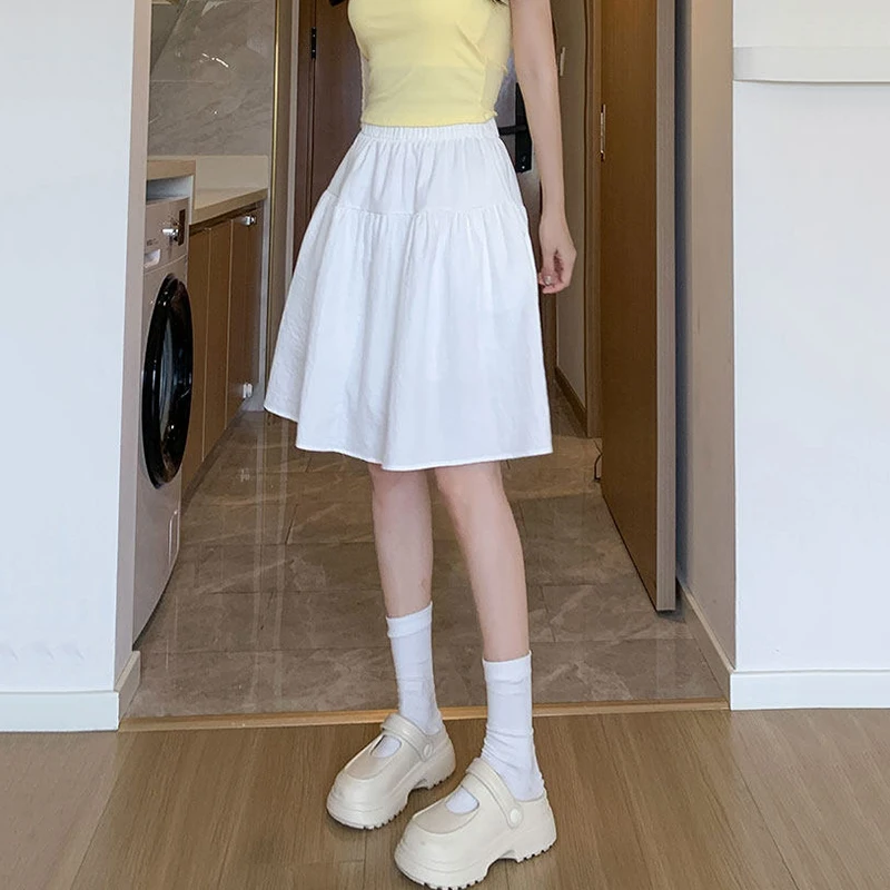 Japanischer A-Linien-Kurzrock für Damen, Sommer 2026, dünner, hochtaillierter halblanger Rock im College-Stil, Cargo-Rock für Frauen – Detail 4