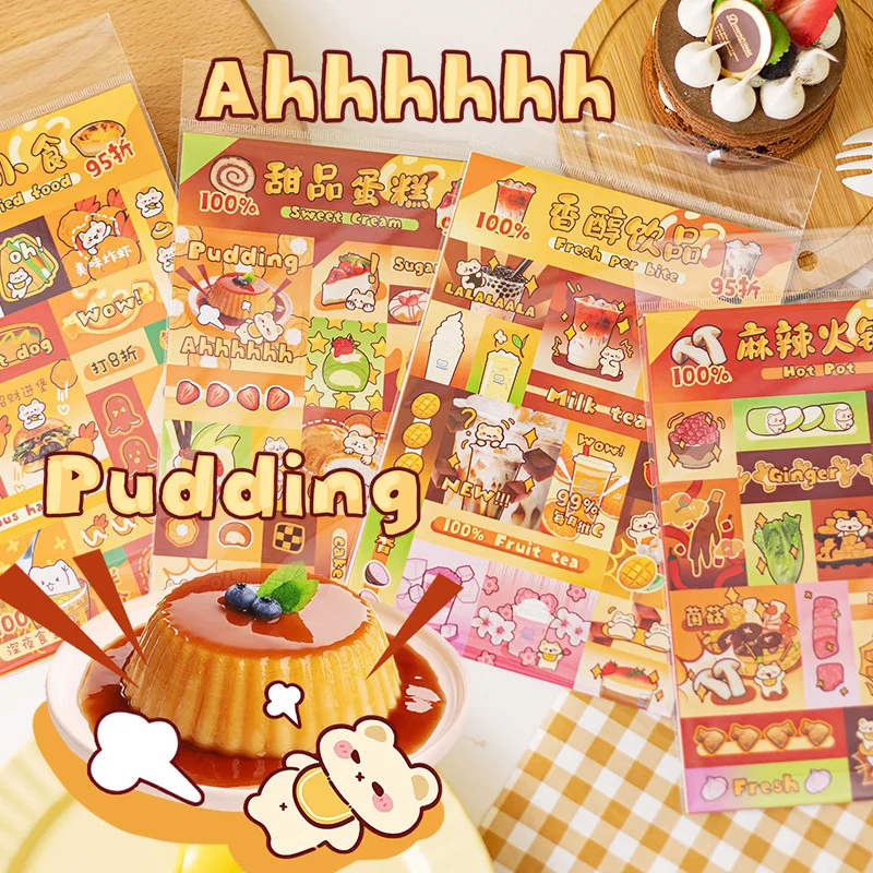 Delicious Food Book Stickers Food Decoration Stickers Student DIY Handbook Material Collage