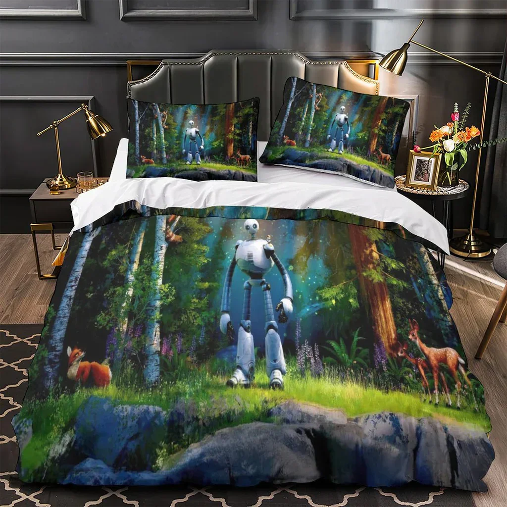 Cartoon The Wild Robot 3D Printed Duvet Case Pillowcase Bedding Set Twin Full Queen King Size For Bedroom Decor