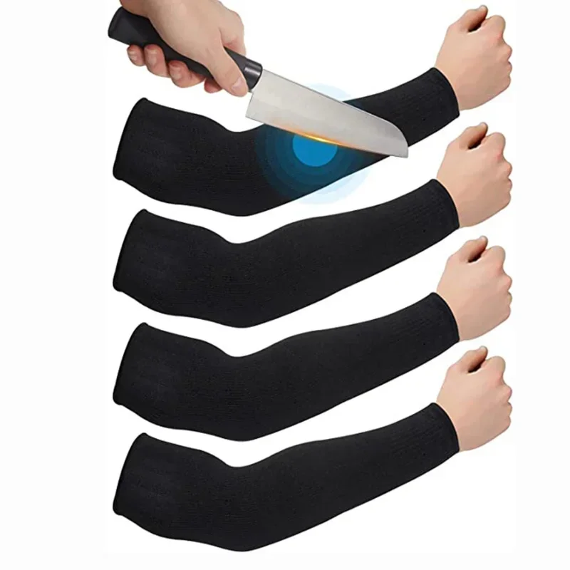 Black/Gray Straight Tube Anti Cutting Arm Guard Wear-Resistant And Anti Cutting Level 5 Arm Sleeve Glass Repair Wrist Guard