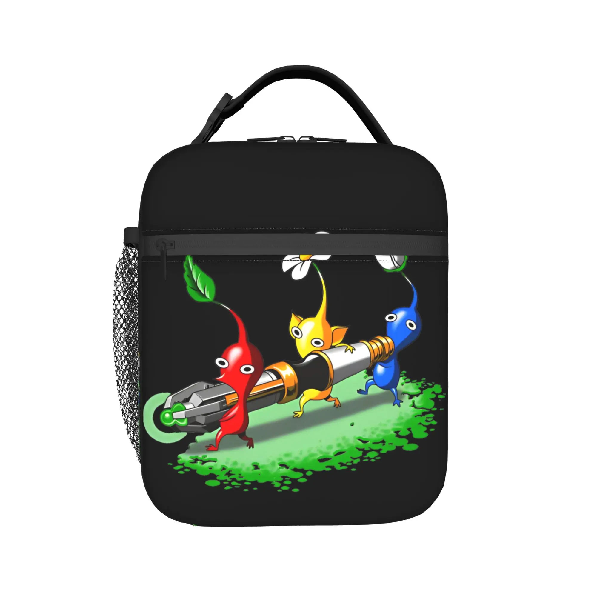 Pikmins Cute Insulated Lunch Bag Large Video Game Cartoon Kids Meal Container Cooler Bag Tote Lunch Box Work  Picnic Bento Pouch