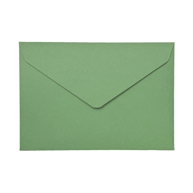 50pcs ซองสีเขียว Western สําหรับธุรกิจเครื่องเขียน Supplie โปสการ์ด Giftbox 162x114 มม.บรรจุภัณฑ์เก็บคําเชิญงานแต่งงาน