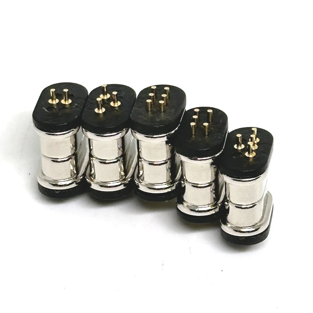 2Pin 3Pin 4Pin 5Pin 6Pin Spacing 2.54mm DC Magnetic Pogo Pin Connector Pogopin Male Female Spring Loaded DC Power Socket