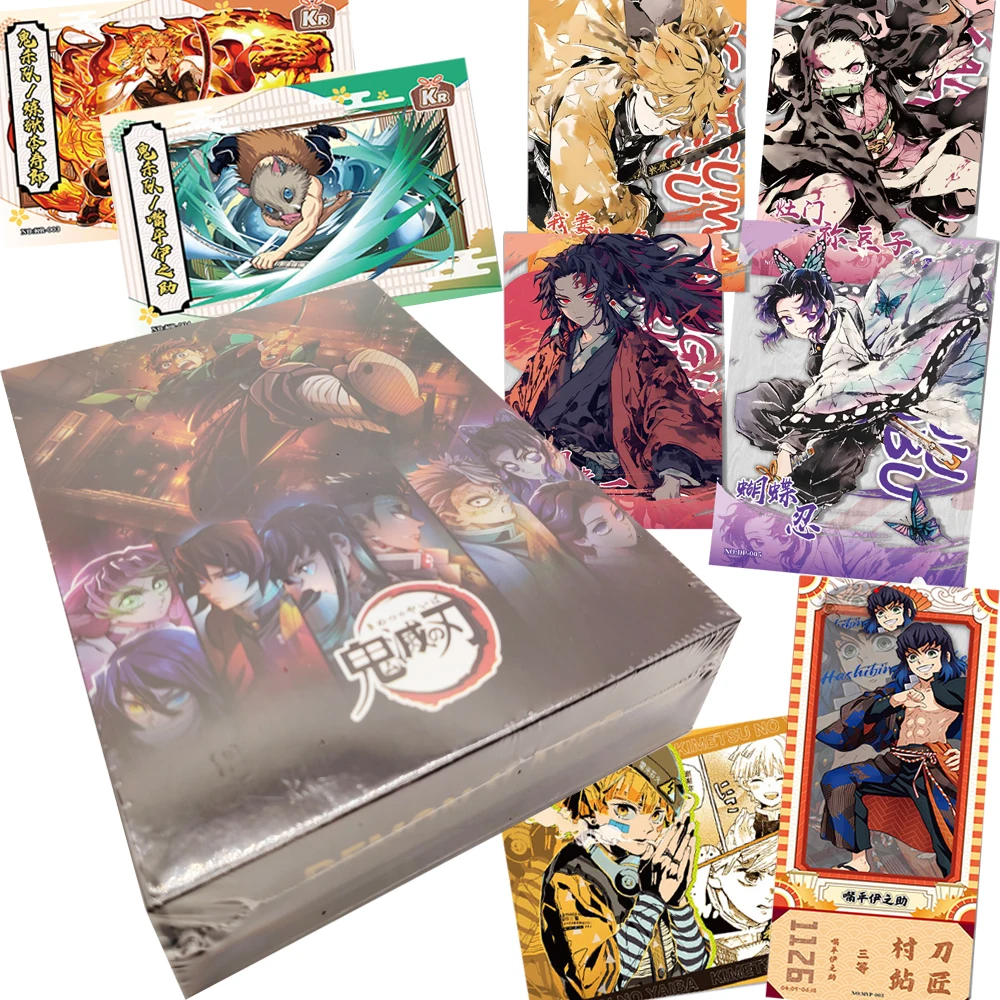 

Hot Blooded Battle Anime Demon Slayer Collection Cards Exquisite and Vivid Characters Comic Painting Cards Boys Girls Toys Gifts