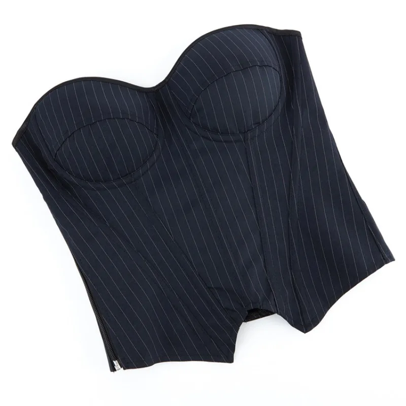 سستة مخطط مكتب سيدة مشد المرأة overالصدر بوستير أعلى ملابس داخلية التخسيس الخصر تشكيل Korset