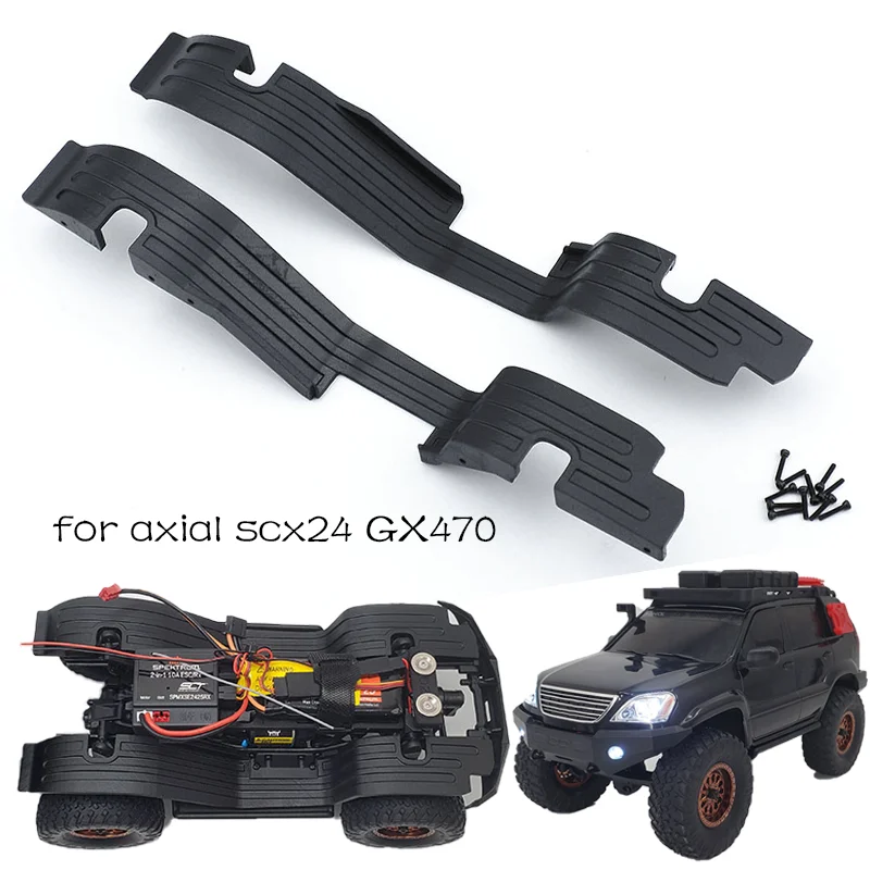 2 pçs simulação resina 3d impresso pára-choques para 1/24 rc rastreador carro scx24 gx470 4x4 rock crawler diy