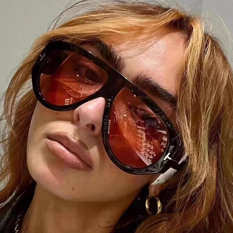 

Trend Oversized Pilot Sunglasses for Women Men T-shaped Large Frame Windproof Popular Punk Sun Glasses UV400 Shades 2025