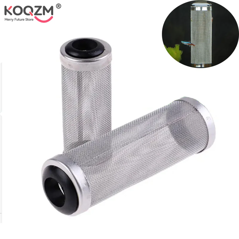 Edelstahl Filter Einlass Hülse Mesh Garnelen Netze Spezielle Garnelen Zylinder Filter Inflow Einlass Schützen Aquarium Zubehör