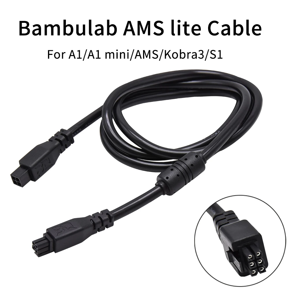 

Удлинительный кабель Bambu Lab AMS Lite 1,5 м, 2 м, магнитное кольцо «папа-мама» для Bambulab A1 Mini/Kobra3/S1, часть 3D-принтера