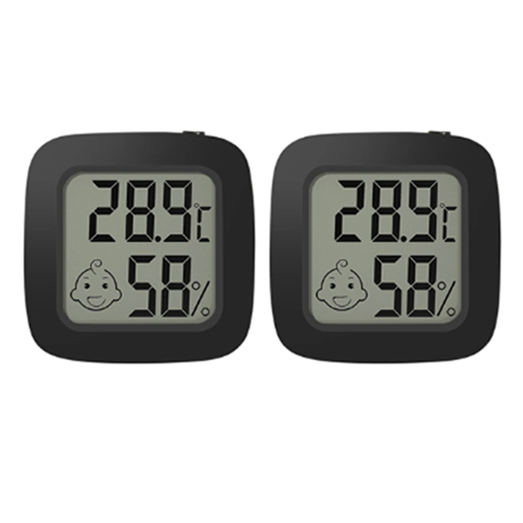 ABBP-2X ミニ LCD デジタル温度計湿度計磁気温度計湿度センサー気象ステーションブラック