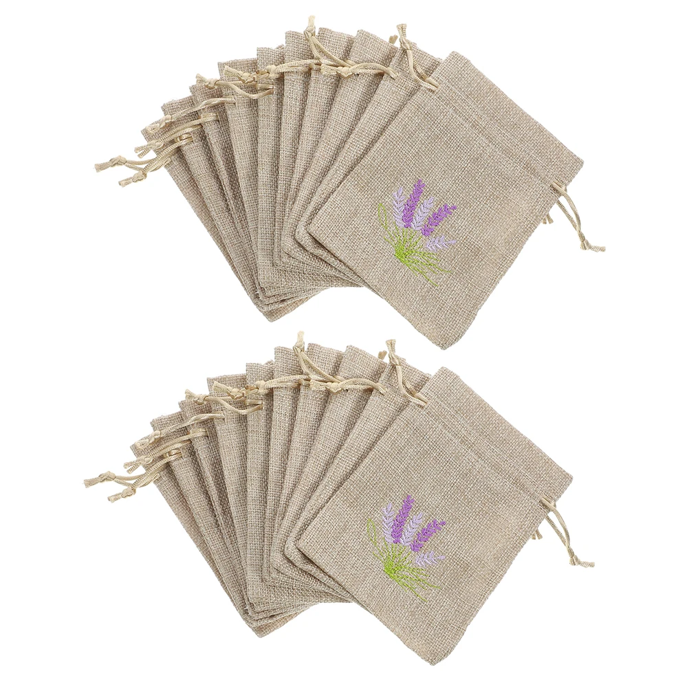

20pcs Empty Sachet Bags Lavender Drawstring Herbs Packaging Closet Scented Flowers Gauze Fragrance sachet empty bags