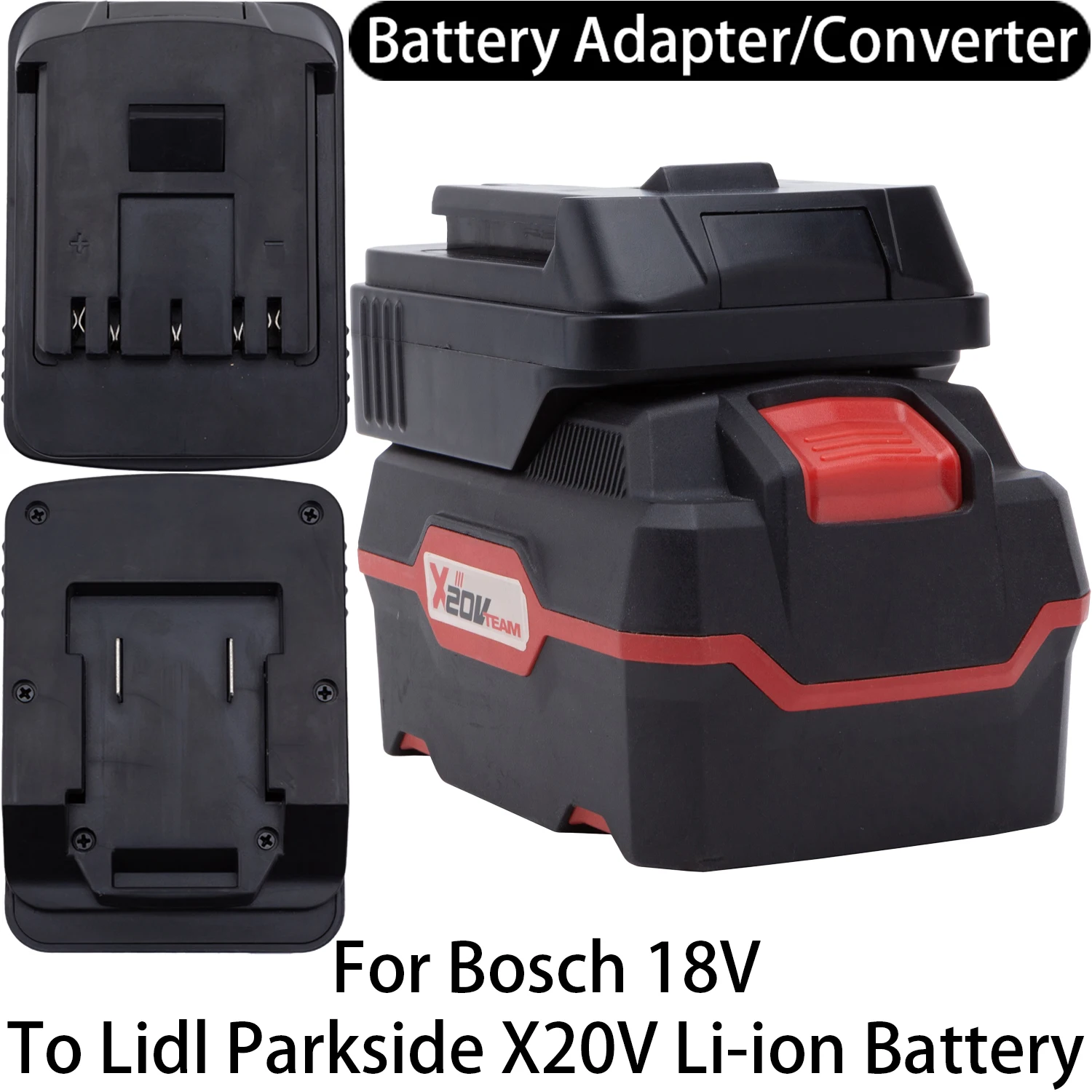 Adapter Converter for Bosch 18V Li-ion Tool to Lidl Parkside X20V Li-ion Battery Adapter Power Tool Accessories