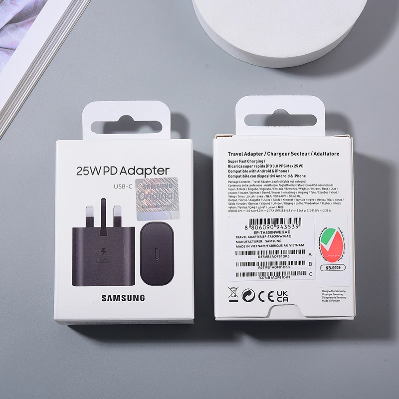 Samsung S24 S23 S22 Ultra 5G S21 S20 S10 Plus 25W Pd Charger Super Fast Charge Adapter Dual Type C Cable For Galaxy Note 20 10+