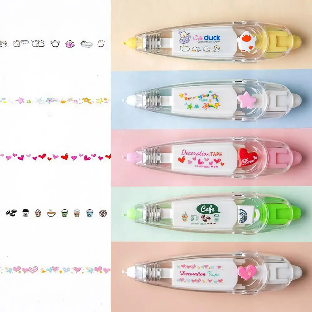 الحيوانات الصحافة نوع الأقلام الزخرفية الكرتون نمط DIY بها بنفسك أشرطة تصحيح الدانتيل أقلام الزخرفية اللانهائية لمذكرات سكرابوكينغ